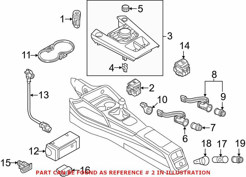 Audi Electronic Parking Brake Control Switch 8V1927225A